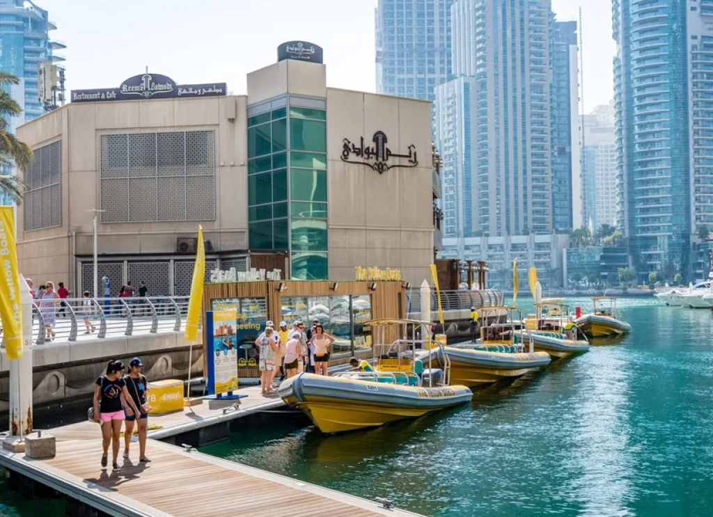 Yellow boat Dubai