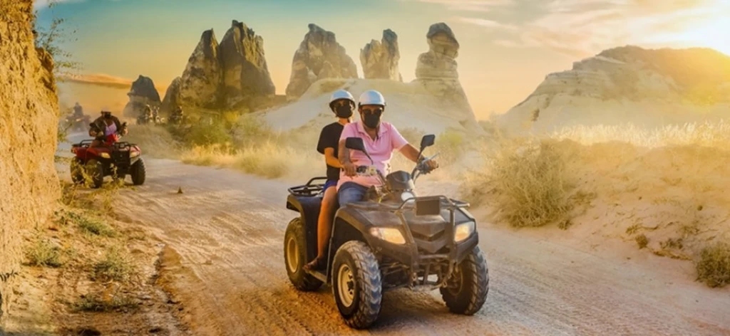 Sunset ATV tour in unique valleys in Cappadocia