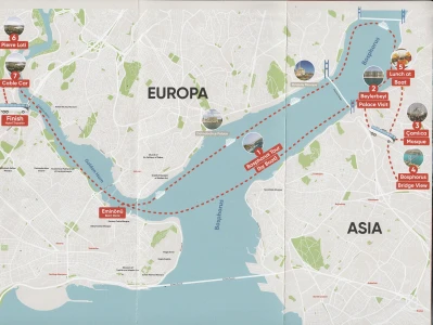 Istanbul City Tour Daily / Europe and Asia / Boat & Bus Tour