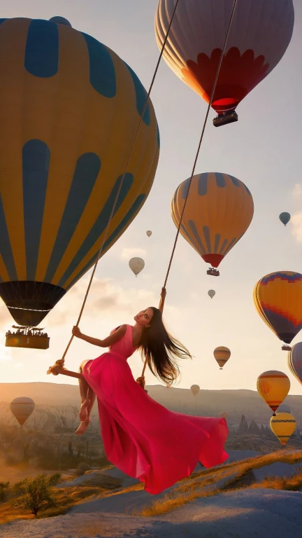 Peri Masalı Fotoğraf Çekimi ile Uçan Elbise Kapadokya'da