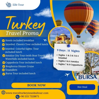 Paket Turki 8 Malam 9 Hari Istanbul Bursa Antalya Cappadocia