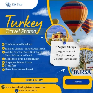Jam 7 malam 8 Hari Turki Paket İstanbul Kapadokia Antalya