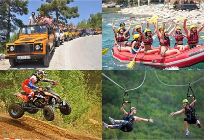 From Kemer Rafting with Zipline or Safari Options