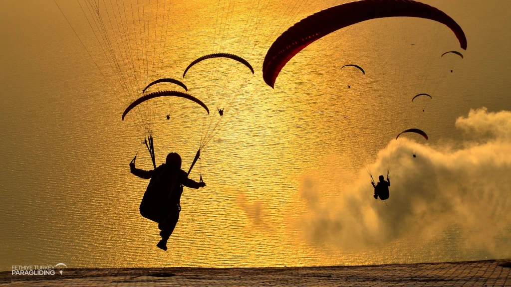 Sunset Paragliding Over Oludeniz Fethiye