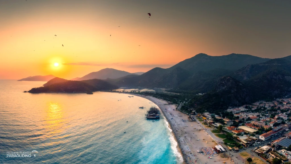 Sunset Paragliding Over Oludeniz Fethiye