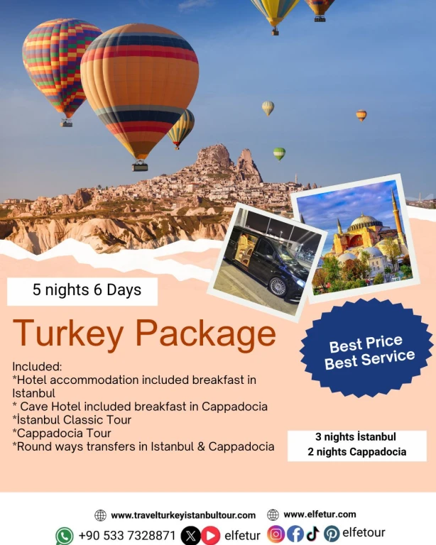 Turkey 6 Days Tour – Istanbul & Cappadocia