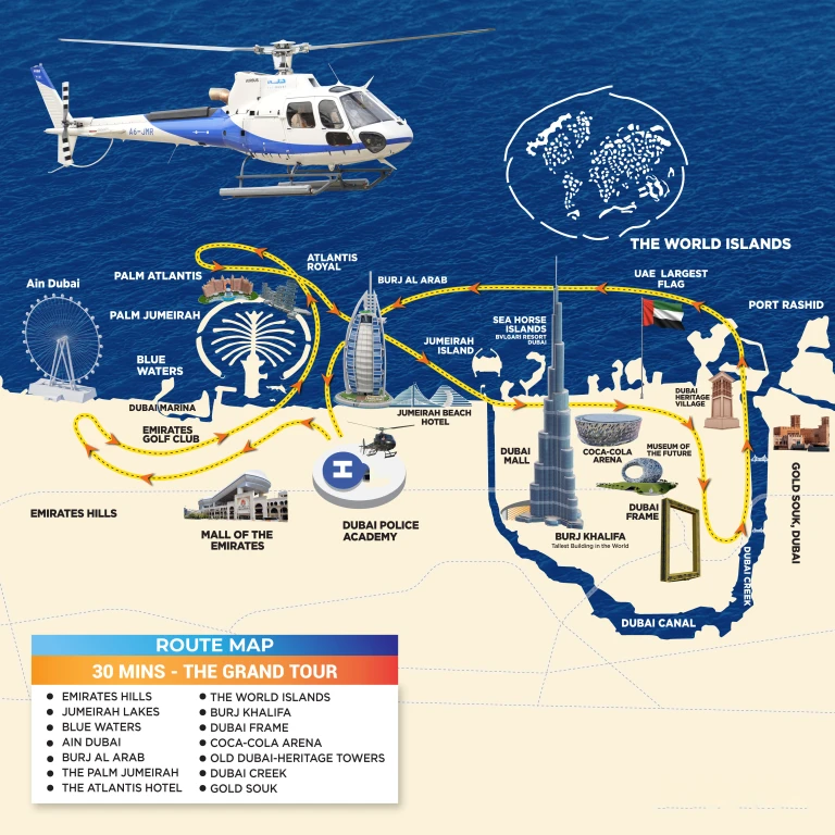 Dubai 22 Dakika Helikopter Turu
