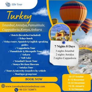 8-дневна обиколка на Турция с испаноговорящ водач