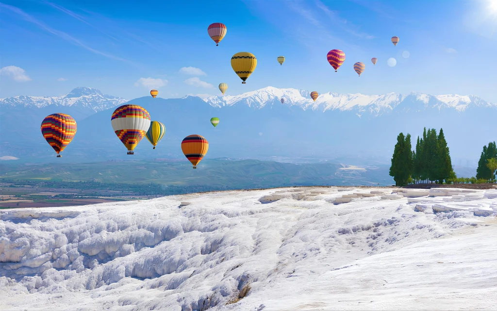 Hot Air Balloon Pamukkale Ride | Fly Over Cotton Castle in Turkey