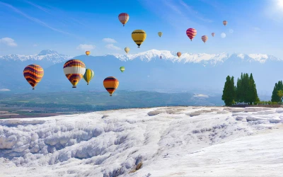 Hot Air Balloon Pamukkale Ride | Fly Over Cotton Castle in Turkey