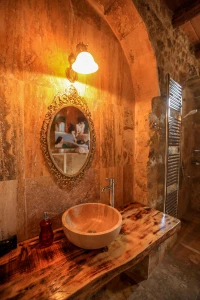Kapadokya Balayı Paketi | Abu Hayat Cave Hotel Teras Balkonlu Oda