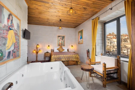 Kapadokya Balayı | Megaron Cave Hotel 104 Deluxe Taş Oda
