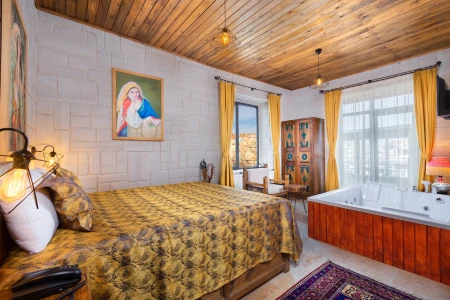 Kapadokya Balayı | Megaron Cave Hotel 104 Deluxe Taş Oda