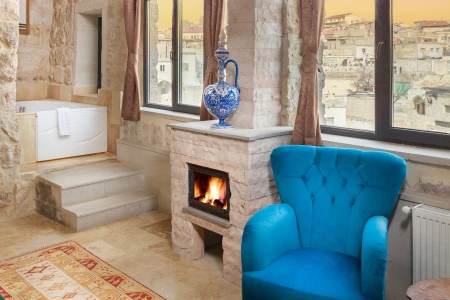 Kapadokya Balayı | Megaron Cave Hotel 105 Vadi Manzaralı Oda