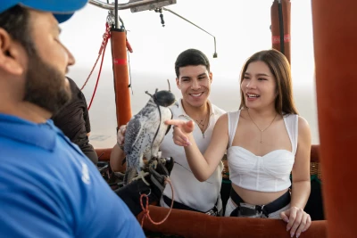 Dubai Sunrise Hot Air Balloon Tour with Falcon Show and Desert Safari