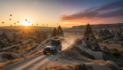 Safari samochodowe w Kapadocji z opcjami o wschodzie lub zachodzie słońca