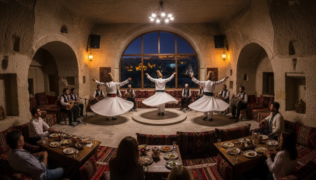 Турецкое ночное развлечение в Каппадокии