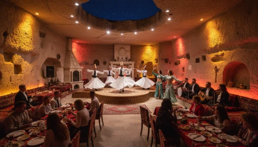 Turystyczne doświadczenie wieczoru tureckiego w Kapadocji