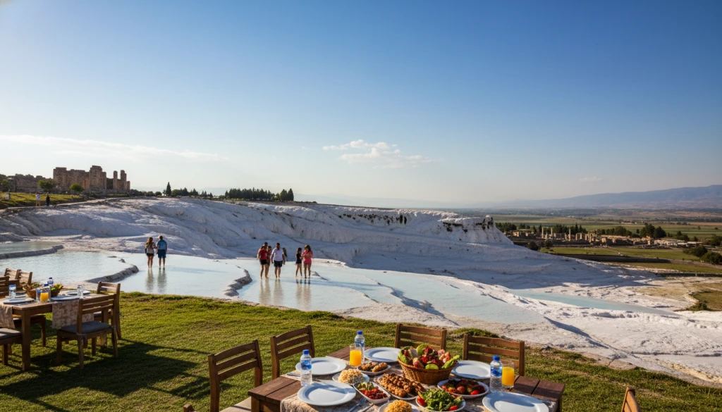 Pamukkale Travertenleri ve Termal Havuzlar Turu Öğle Yemekli