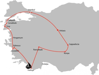 Wonders of Turkey with Gulet Cruise - 13 Days