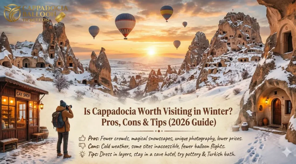 Kış 2026'da Kapadokya Tam Seyahat Rehberi ve Sıcak Hava Balonları