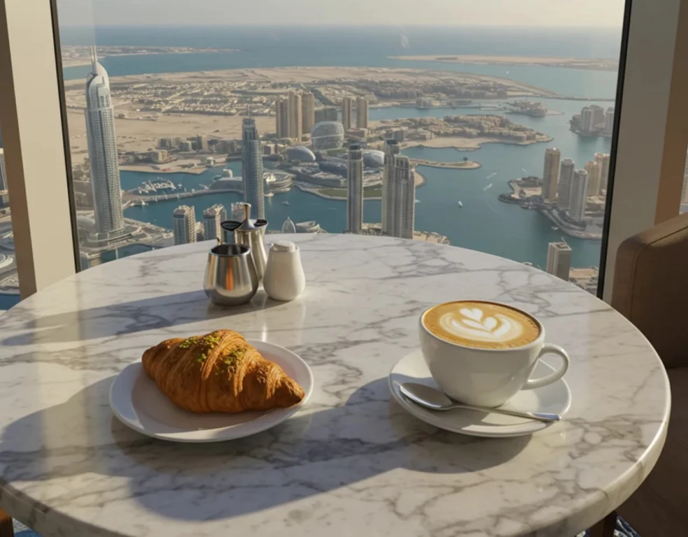 Burj Khalifa 124. Seviye + Kafe - Non-Prime Saat