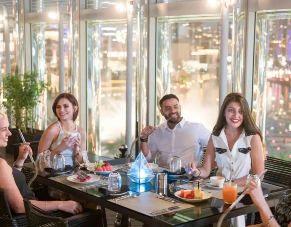 Burj Khalifa Seviye 124 + Kafe - Pik Saatler