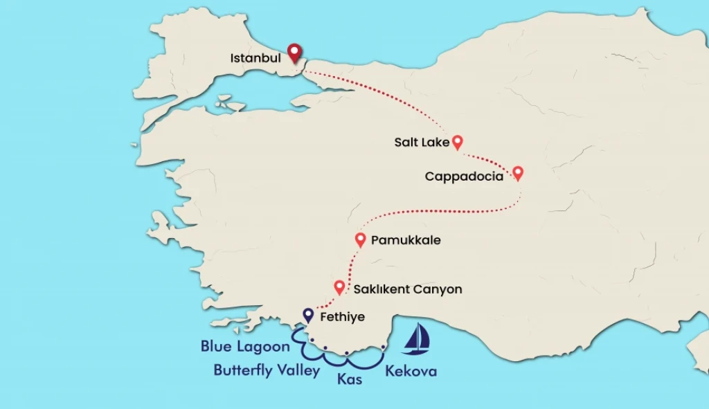 Gulet Cruise and Cappadocia to Istanbul Tour