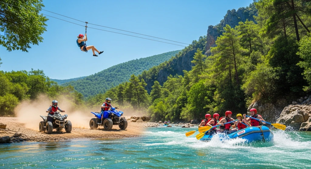 Antalya Rafting Combo Turu | Rafting + Quad Bike + Zipline (3’ü 1 Arada)