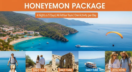 Likya Otel Fethiye Balayı Paketi 4 Gece 5 Gün Turlu