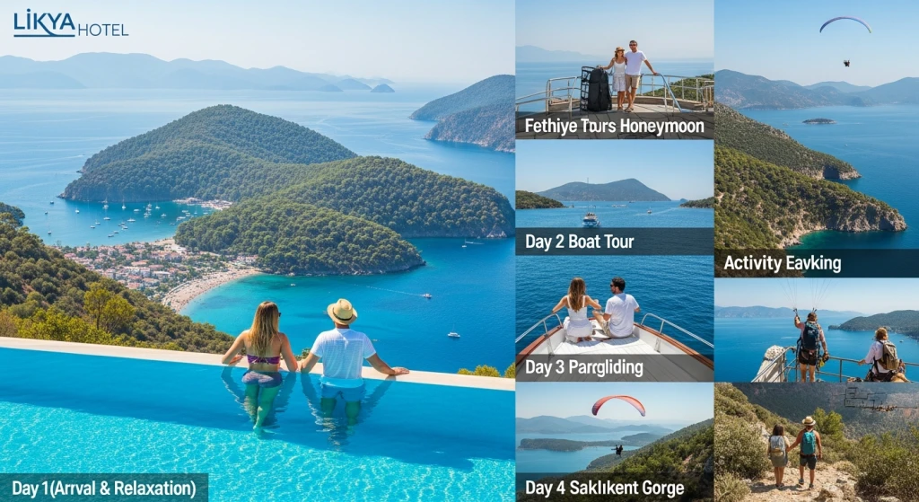 Likya Otel Fethiye Balayı Paketi 4 Gece 5 Gün Turlu