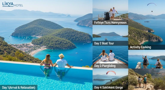 Likya Otel Fethiye Balayı Paketi 4 Gece 5 Gün Turlu