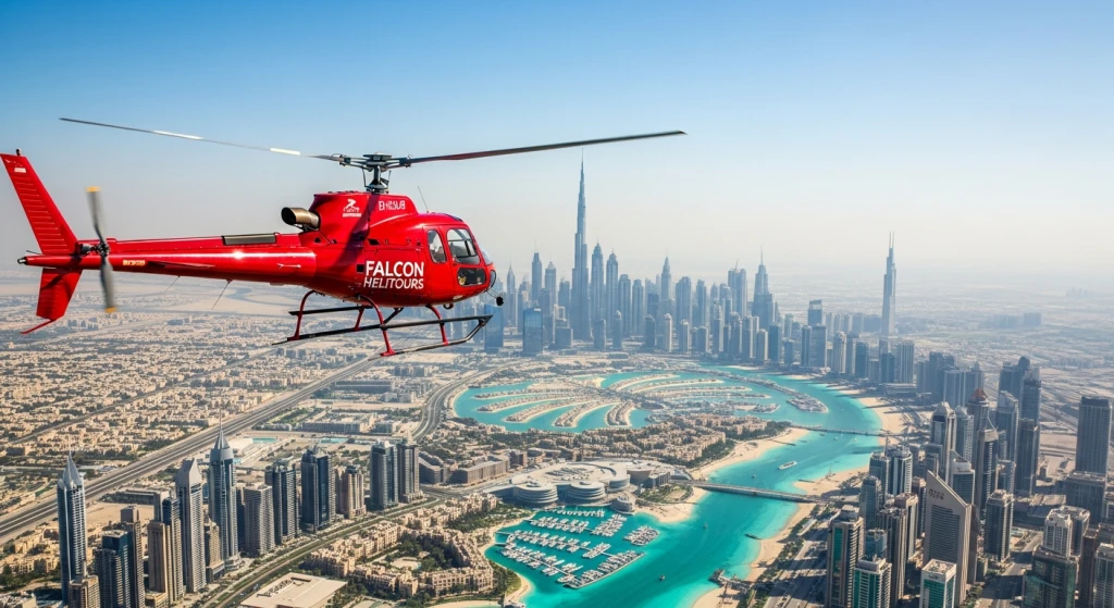 Dubai Falcon Helitours 17 Minute Dubai Helicopter Tour | Best Route