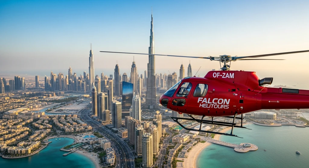 Dubai Falcon Helitours 17 Minute Dubai Helicopter Tour | Best Route