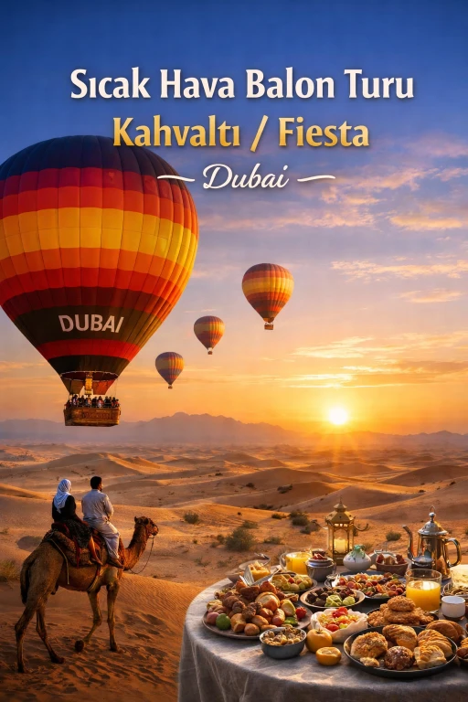 Dubai Balon Turu Kahvaltı & Fiesta | Çölde Gün Doğumu