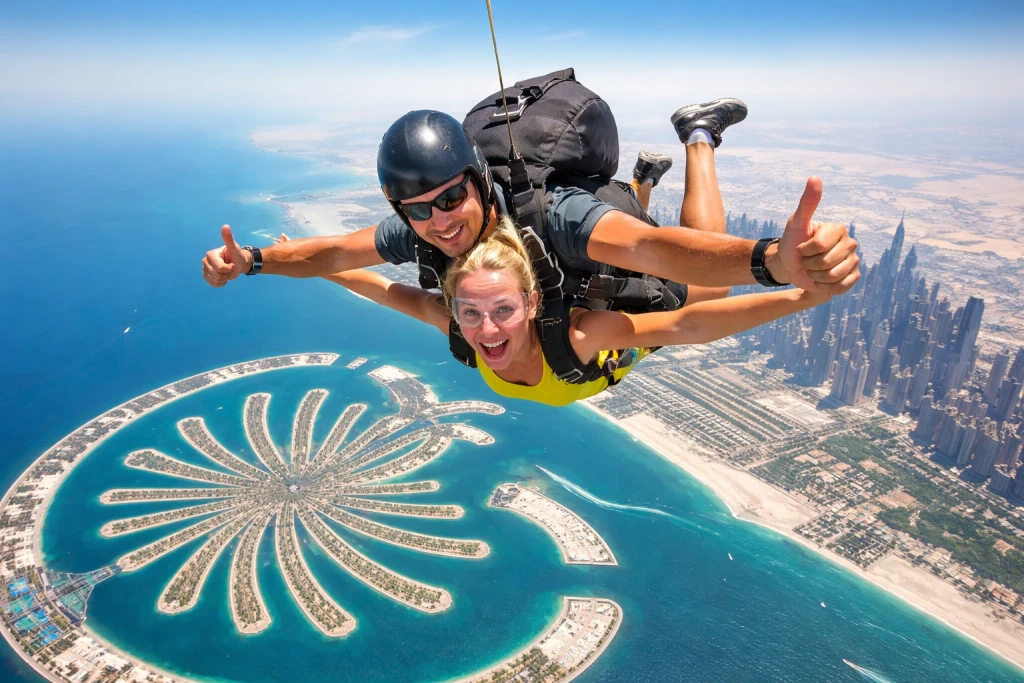 Dubai Fallschirmspringen Erlebnis – Sprung aus dem Flugzeug