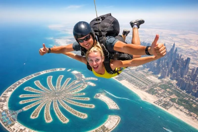 Expérience de parachutisme à Dubaï - saut en parachute depuis un avion