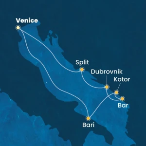 10-18 Nisan 2026 Costa Deliziosa ile Adriyatik denizi İTALYA-KARADAĞ-HIRVATİSTAN 1 gece Venedik Otel...