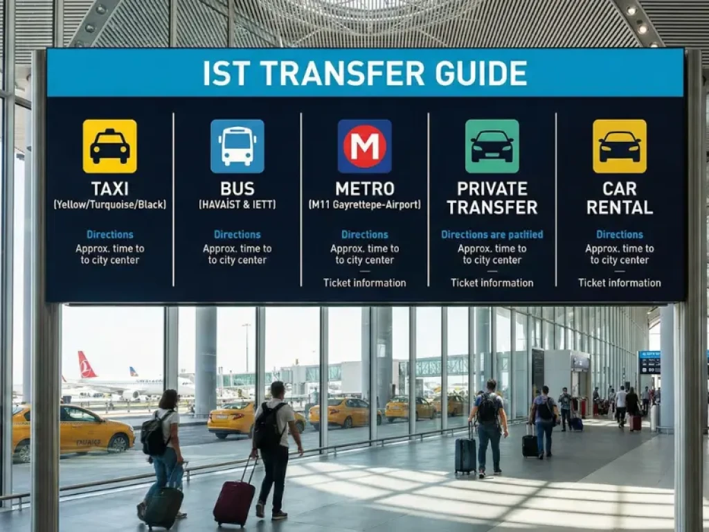 伊斯坦布尔机场 (IST) 接送指南 – 全部交通方式解析