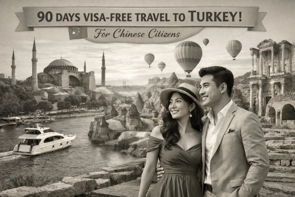 🇨🇳 Viaggio senza visto di 90 giorni in Turchia per i cittadini cinesi (Guida 2026)