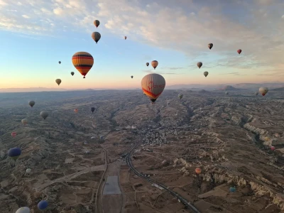 Cappadocia Göreme Hot Air Balloon Flight at Sunrise Turkey
