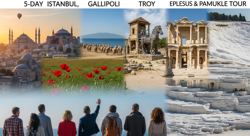 5-Day Istanbul, Gallipoli, Troy, Pergamon, Ephesus & Pamukkale Tour