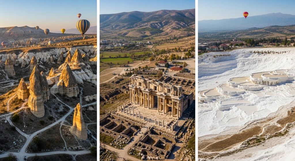 Voyage en avion Cappadoce Éphèse Pamukkale