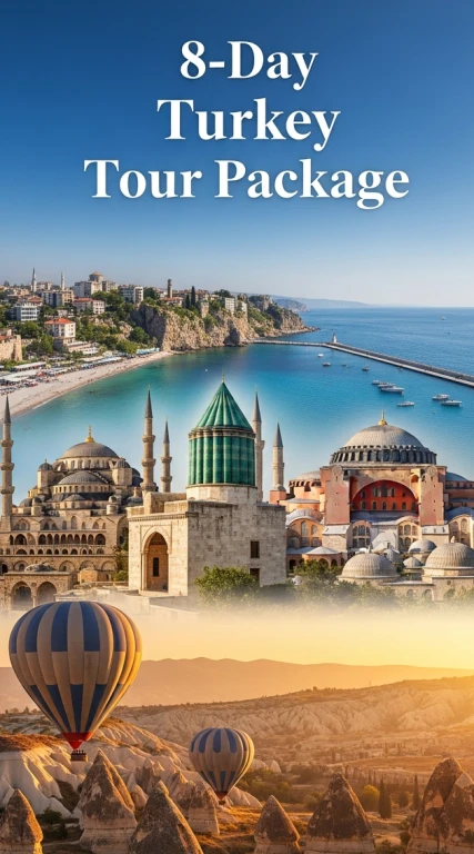 8-Day Turkey Tour Package: Istanbul, Cappadocia, Konya & Antalya