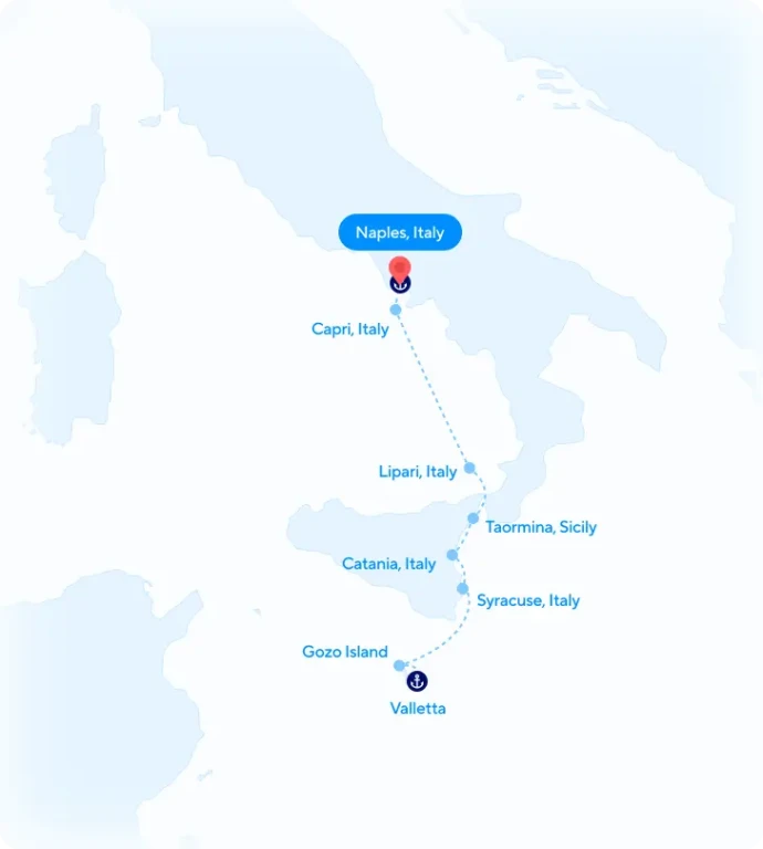 Italy Volcano Cruise 2026 – Small Ship Expedition from Naples to Malta