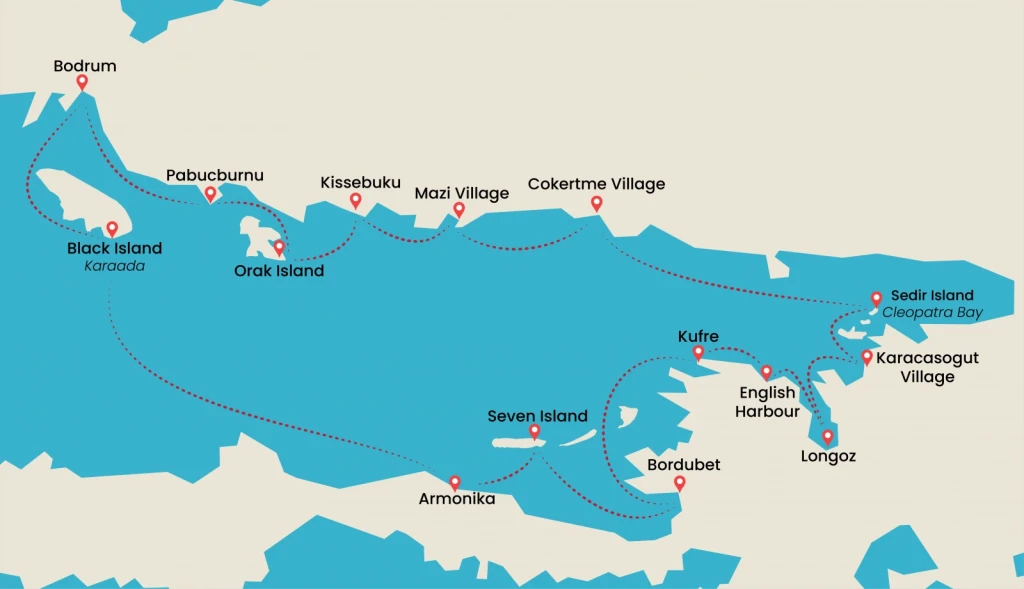 Lüks Mavi Tur : Bodrum - Gökova - Bodrum