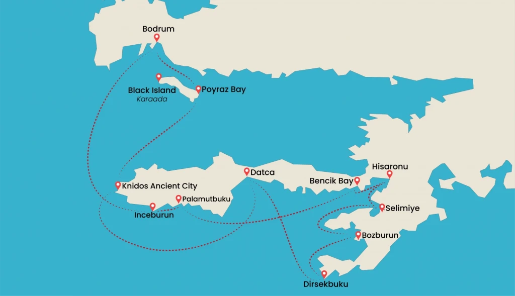 Lüks Mavi Tur : Bodrum - Hisarönü - Datça - Bodrum