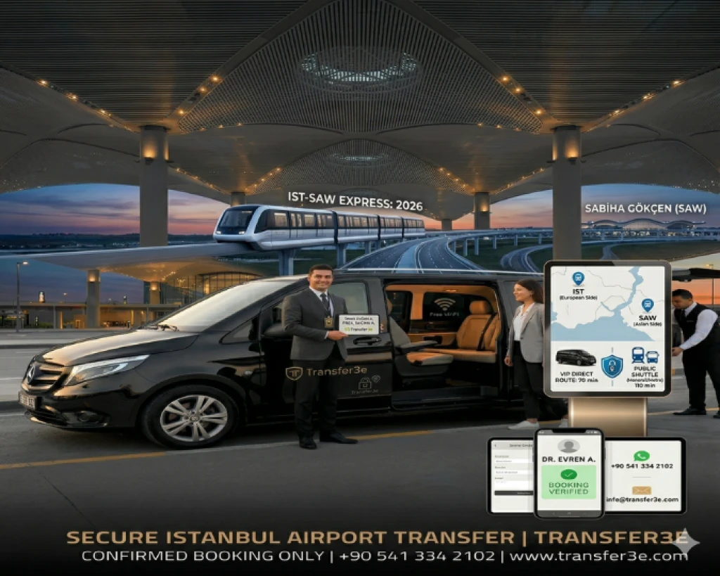 دليل الاتصال لنقل مطار إسطنبول (IST) إلى مطار صبيحة كوكجن (SAW) 2026