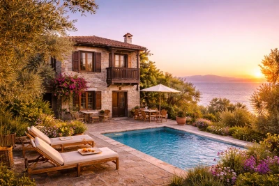 Sarımsaklı’da Deniz Manzaralı Villa
