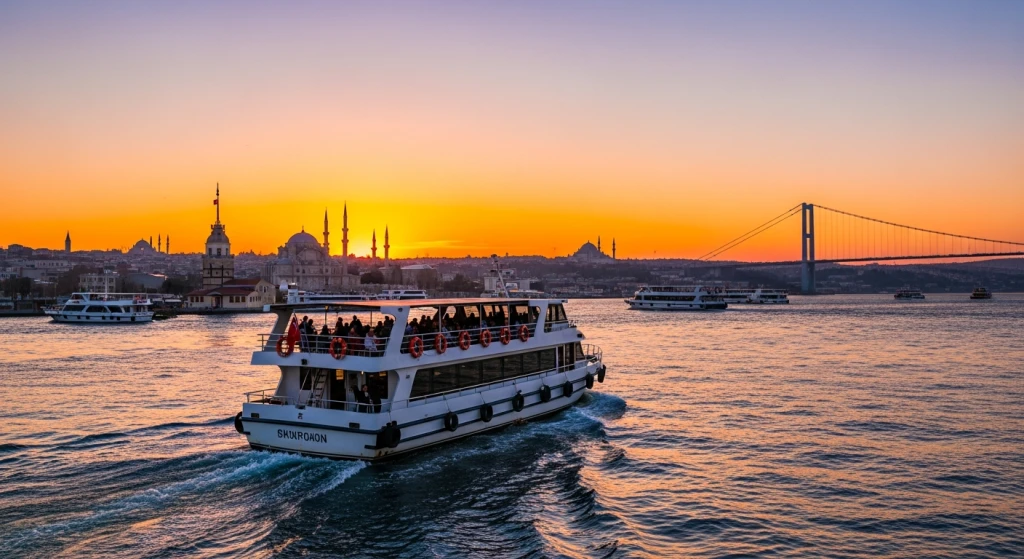 İstanbul Boğazı Gün Batımı Tekne Turu